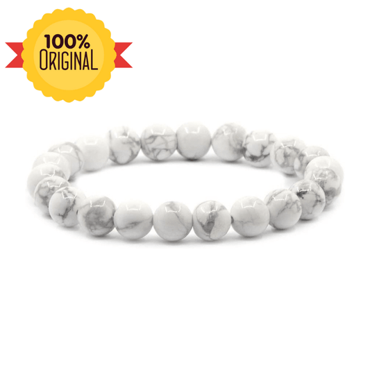 Natural White Howlite Bracelet - GOOD HABITSS