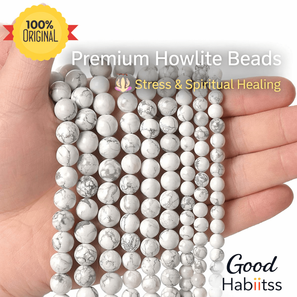 Natural White Howlite String - GOOD HABITSS
