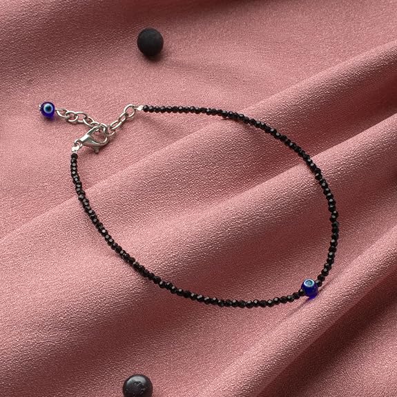 Negative Energy Blocker Anklet – Evil Eye + Tourmaline - GOOD HABITSS