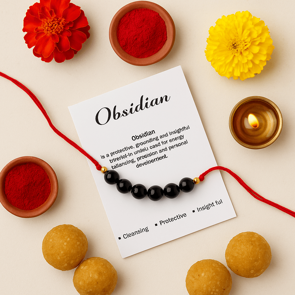Obsidian Healing Rakhi - GOOD HABITSS