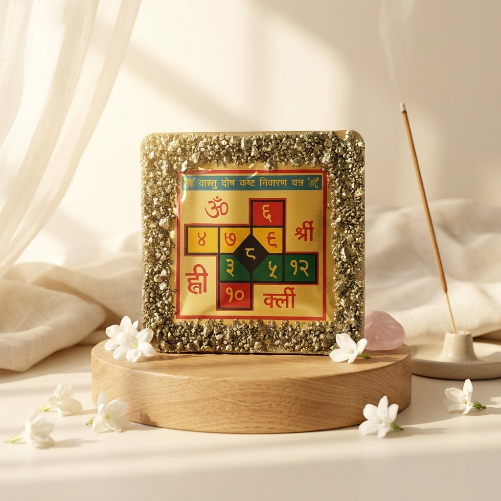 Vastu Dosh Kasht Nivaran Yantra with pyrite