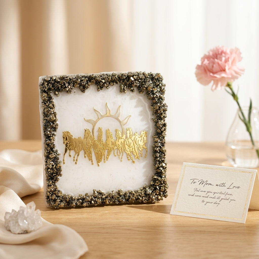 7 Running Horses Pyrite Frame