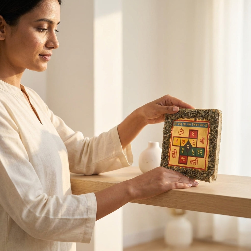 Vastu Dosh Kasht Nivaran Yantra with pyrite