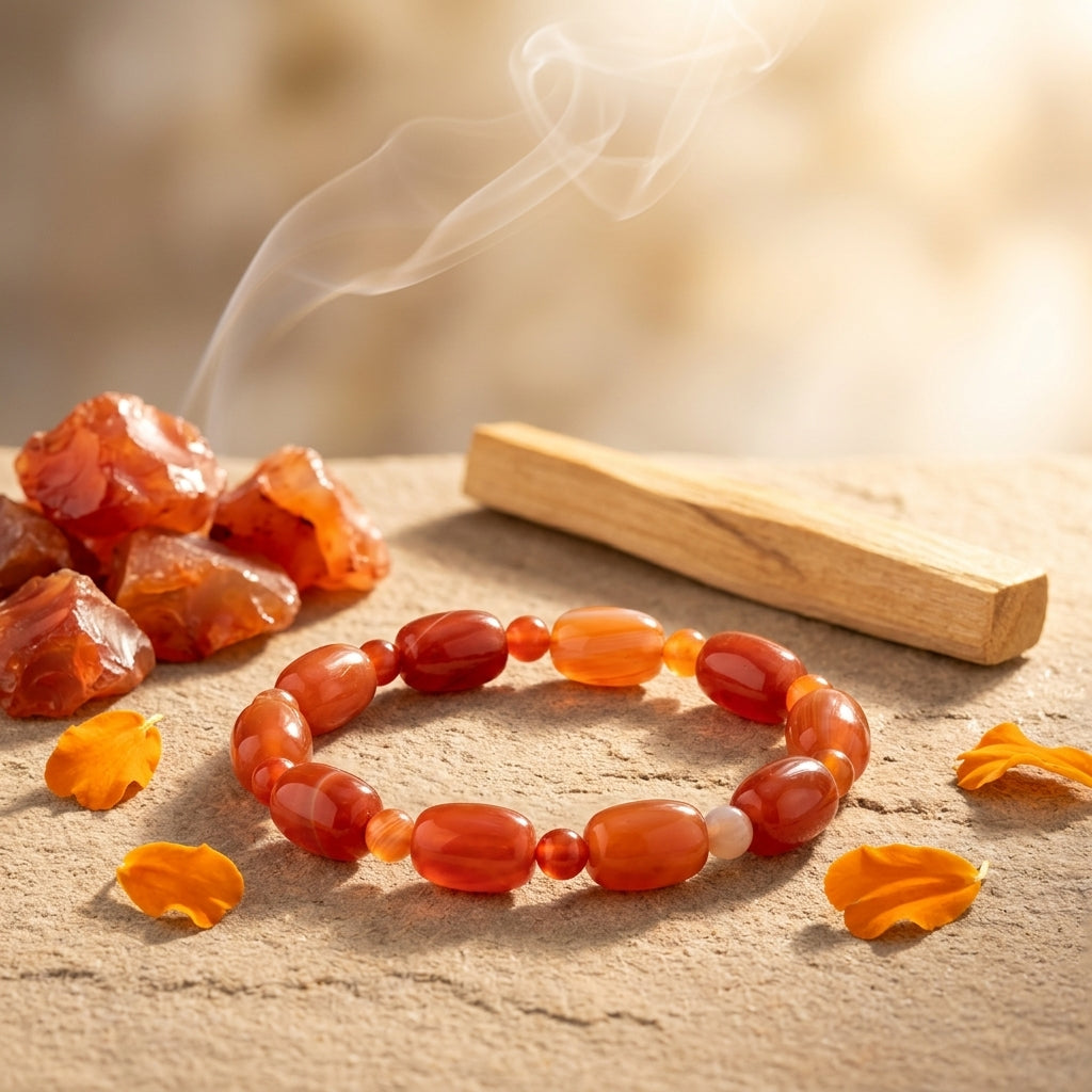 Red Carnelian Oval Shape Bracelet