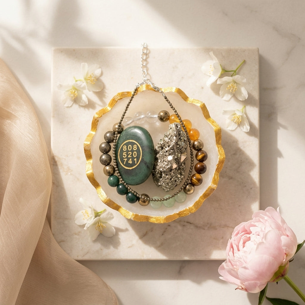 Kubera Wealth Energy Set – Crystal & Decorative Gift Set – Good Habiitss