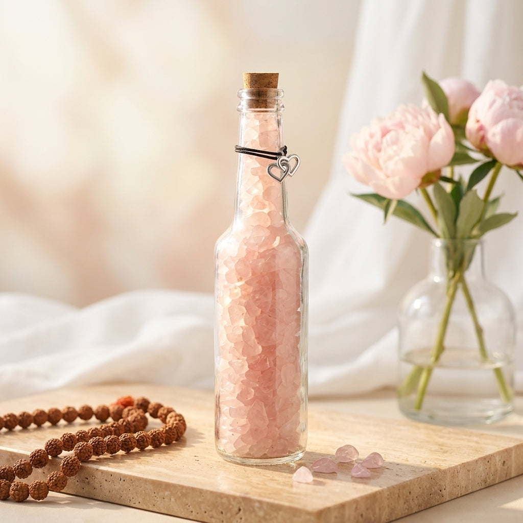 Love Friendship Crystal Energy Bottle