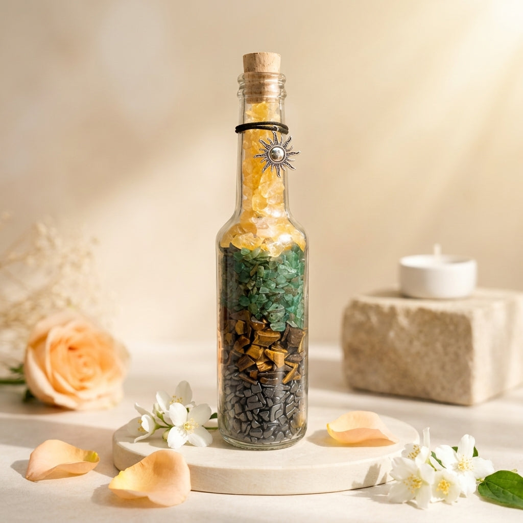 Crystal Infusion Bottle – Gemstone Lifestyle Bottle – Good Habiitss