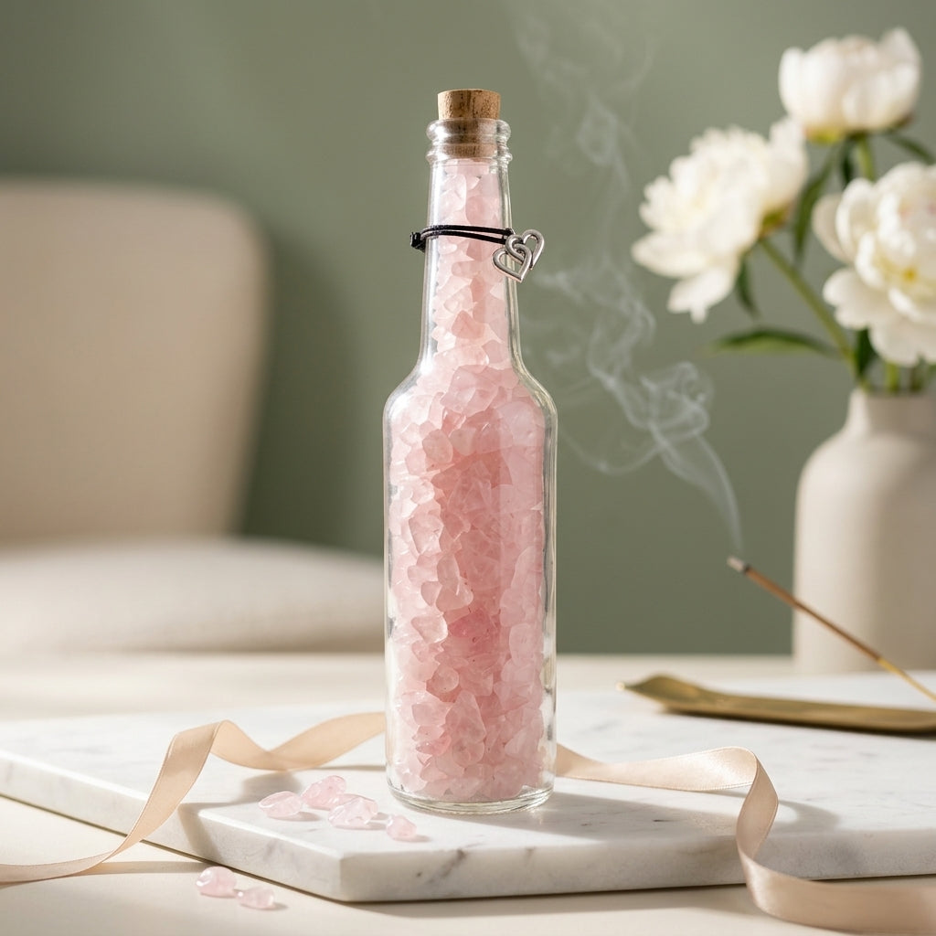 Love Friendship Crystal Energy Bottle