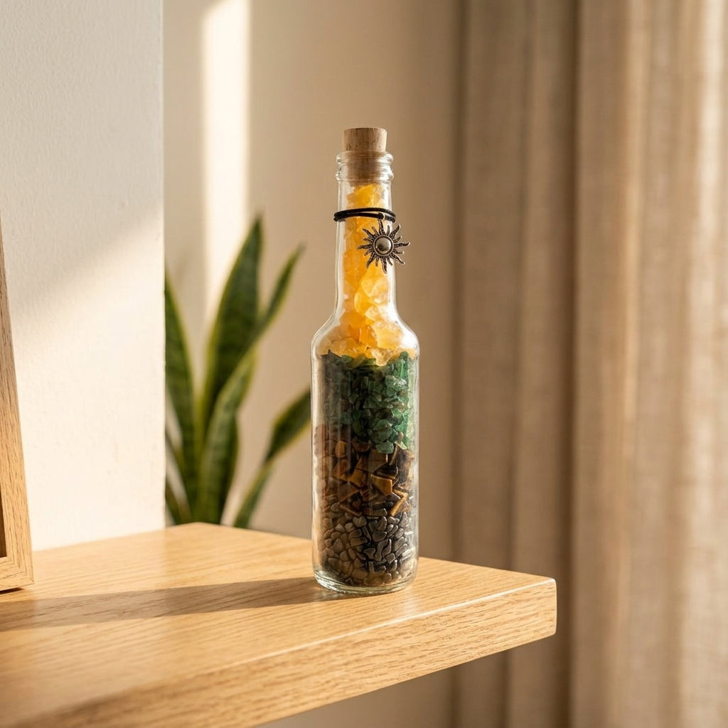 Crystal Infusion Bottle – Gemstone Lifestyle Bottle – Good Habiitss