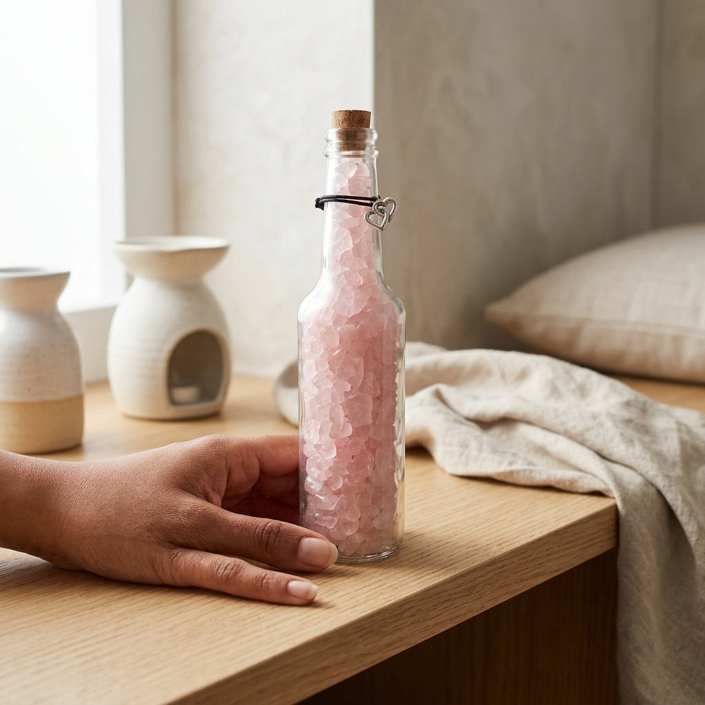 Love Friendship Crystal Energy Bottle