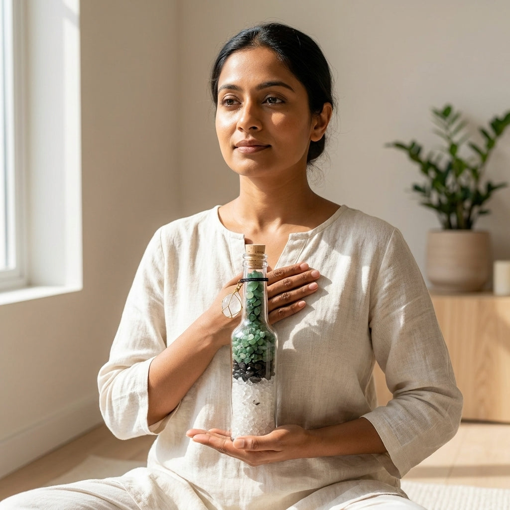 Guardian of Growth Crystal Energy Bottle