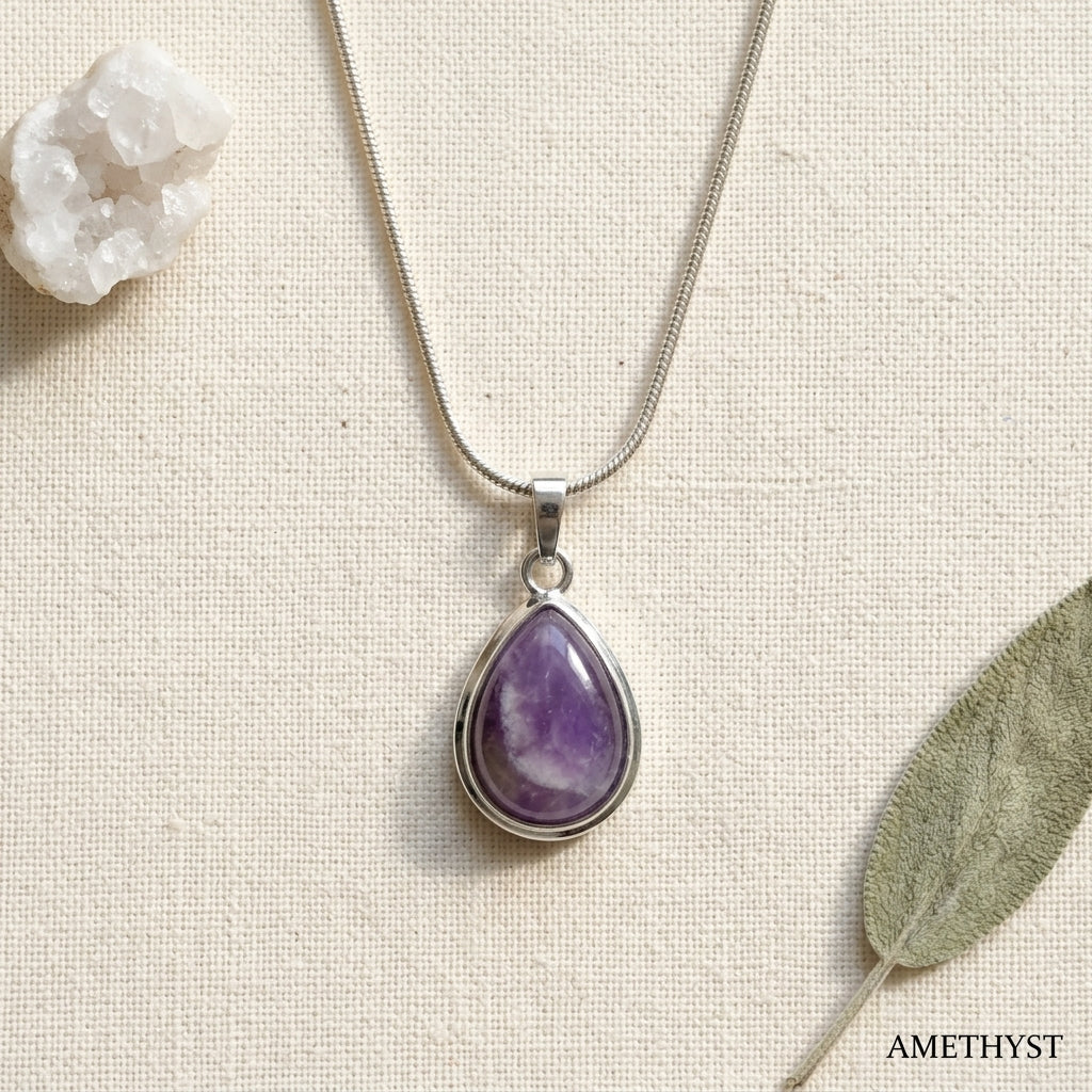 Amethyst Teardrop Pendant
