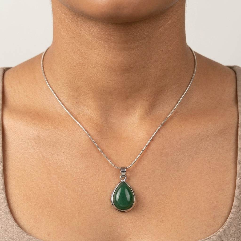 Green Aventurine Teardrop Pendant