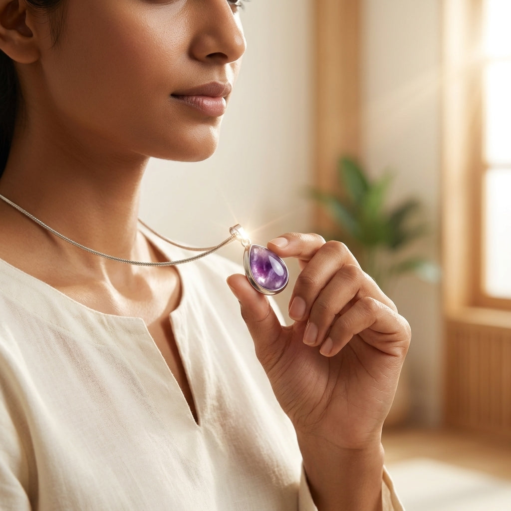 Amethyst Teardrop Pendant