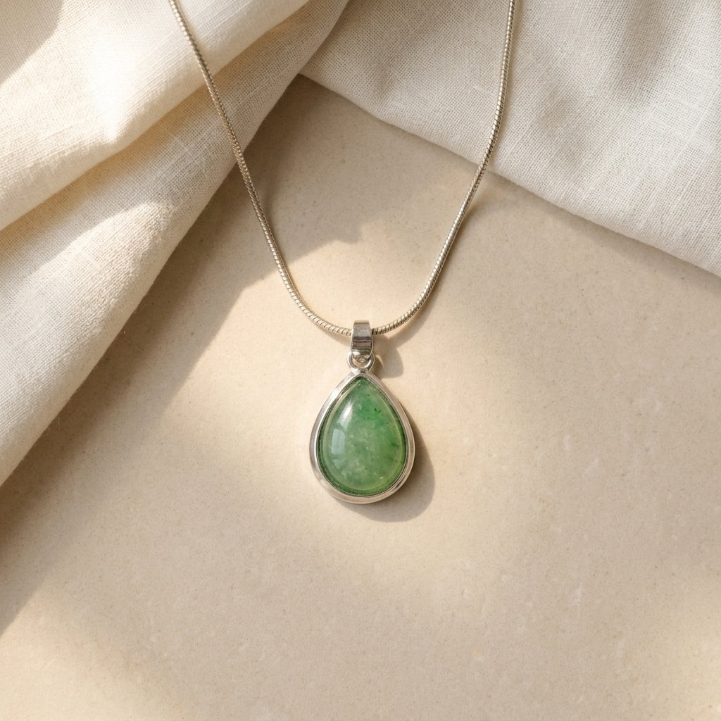 Green Aventurine Teardrop Pendant