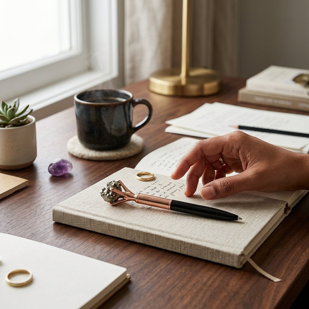 Pyrite Crystal Energy Pen - GOOD HABITSS