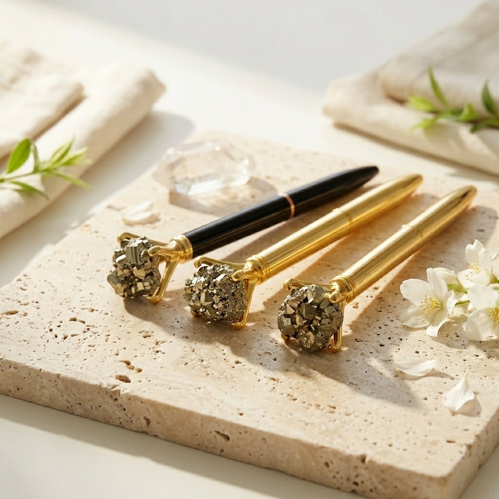 Pyrite Crystal Energy Pen - GOOD HABITSS