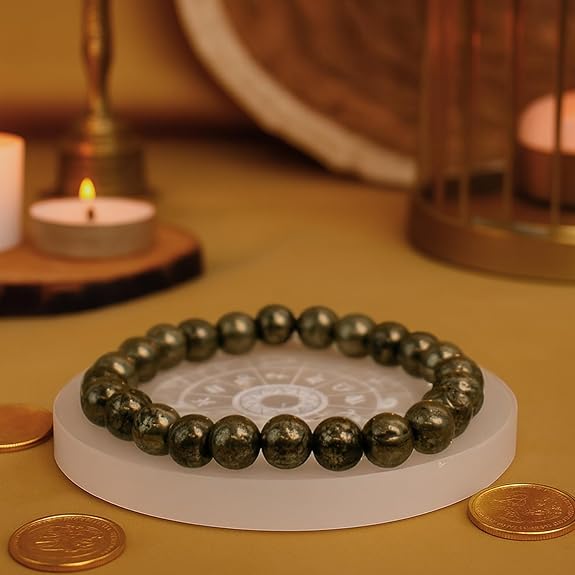 Raw Pyrite Bracelet with Selenite Plate Combo - GOOD HABITSS