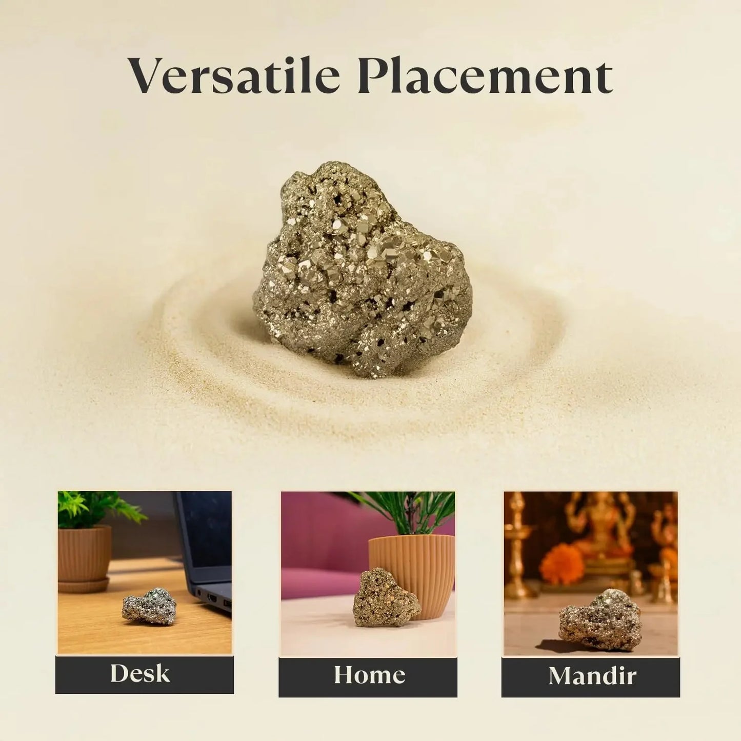 Raw Pyrite Stone Original | 100% Natural Pyrite Stone for Wealth & Prosperity (75 - 100 gram) - GOOD HABITSS