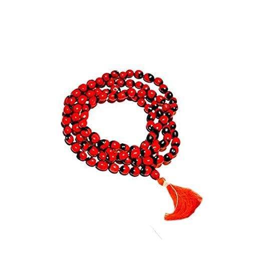 Red Gunja Chirmi Beads Necklace Japa Mala for Lakshmi - GOOD HABITSS