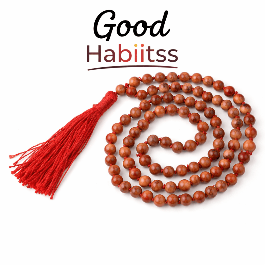 Red Jasper Mala Necklace 108 Mala Beads, 108 Prayer Beads, Buddhist Meditation Mala - GOOD HABITSS