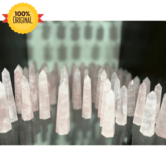 Rose Quartz Crystal Tower Wand - GOOD HABITSS