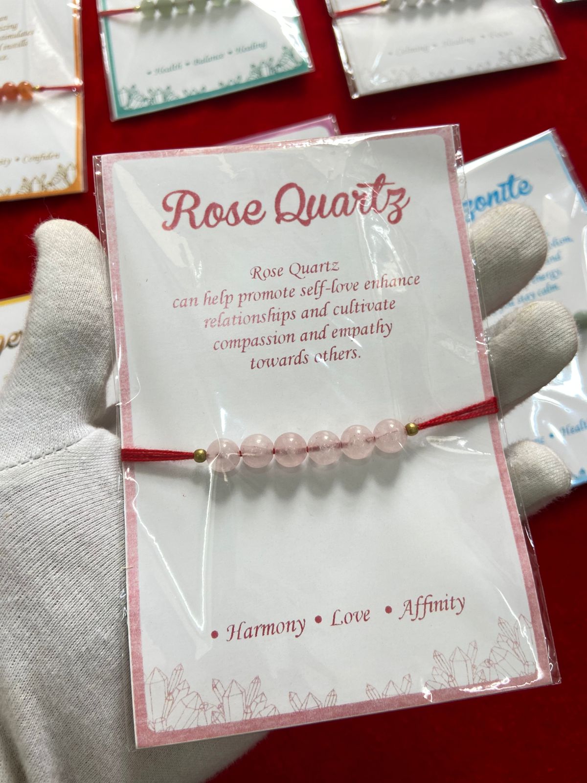 Rose Quartz Healing Rakhi - GOOD HABITSS