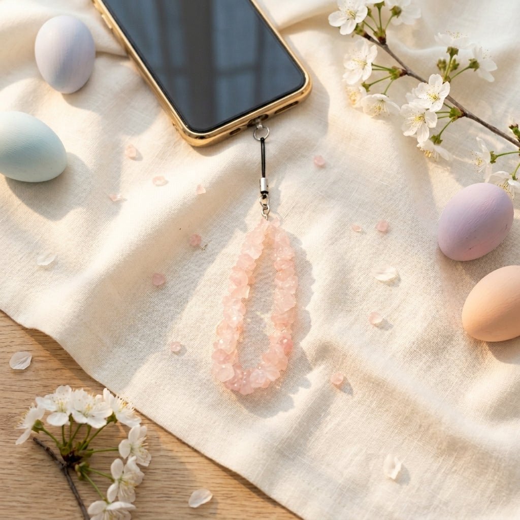 Rose Quartz Spiritual Phone Loop - GOOD HABITSS