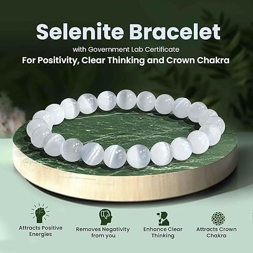 Selenite Bracelet (8 MM) - GOOD HABITSS