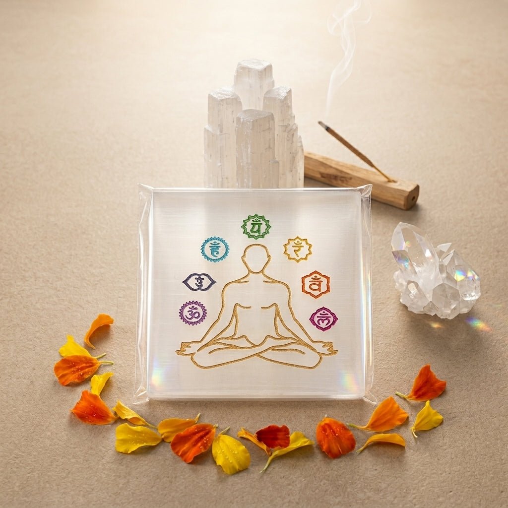 Selenite Chakra Healing Charging Plate - GOOD HABITSS