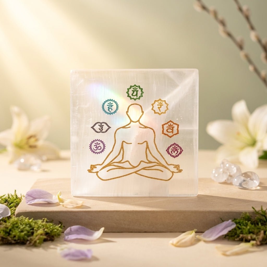 Selenite Chakra Healing Charging Plate - GOOD HABITSS