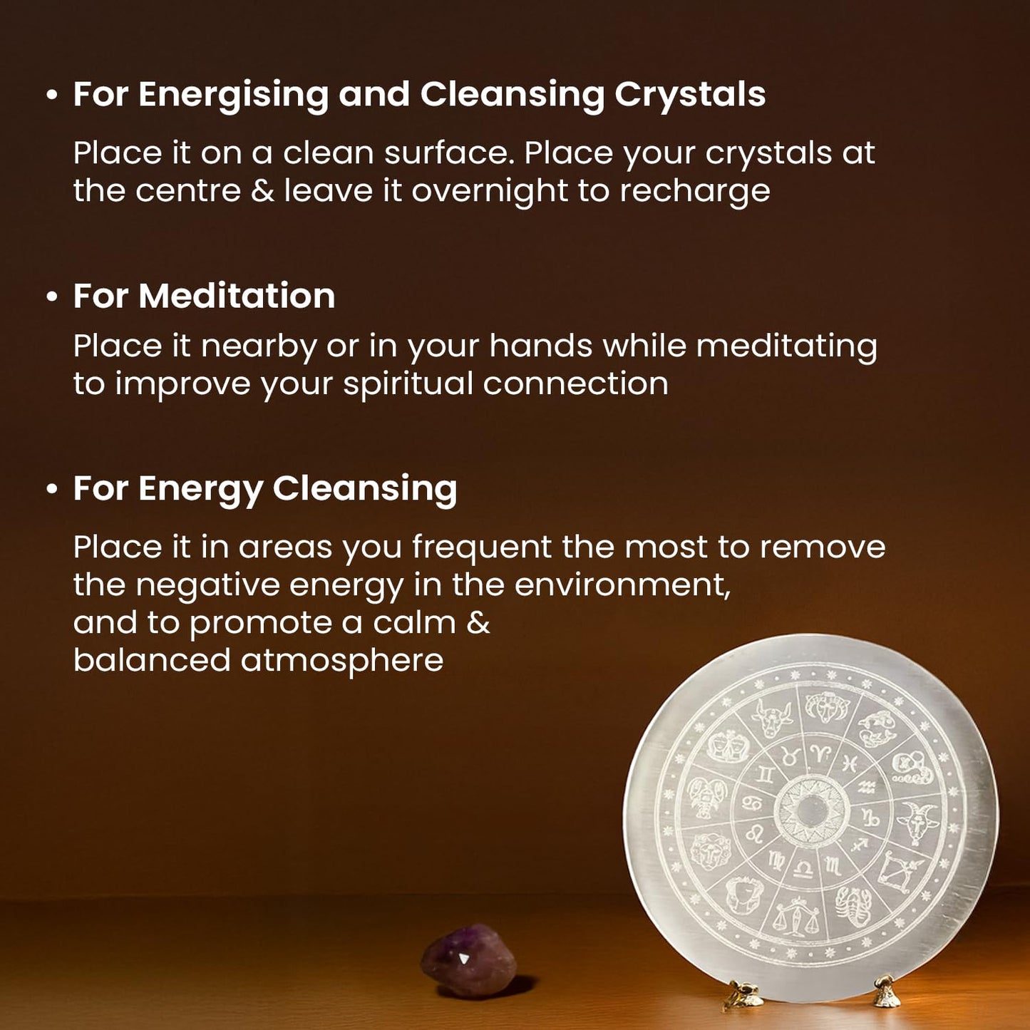 Selenite Charging Plate for Crystals - GOOD HABITSS