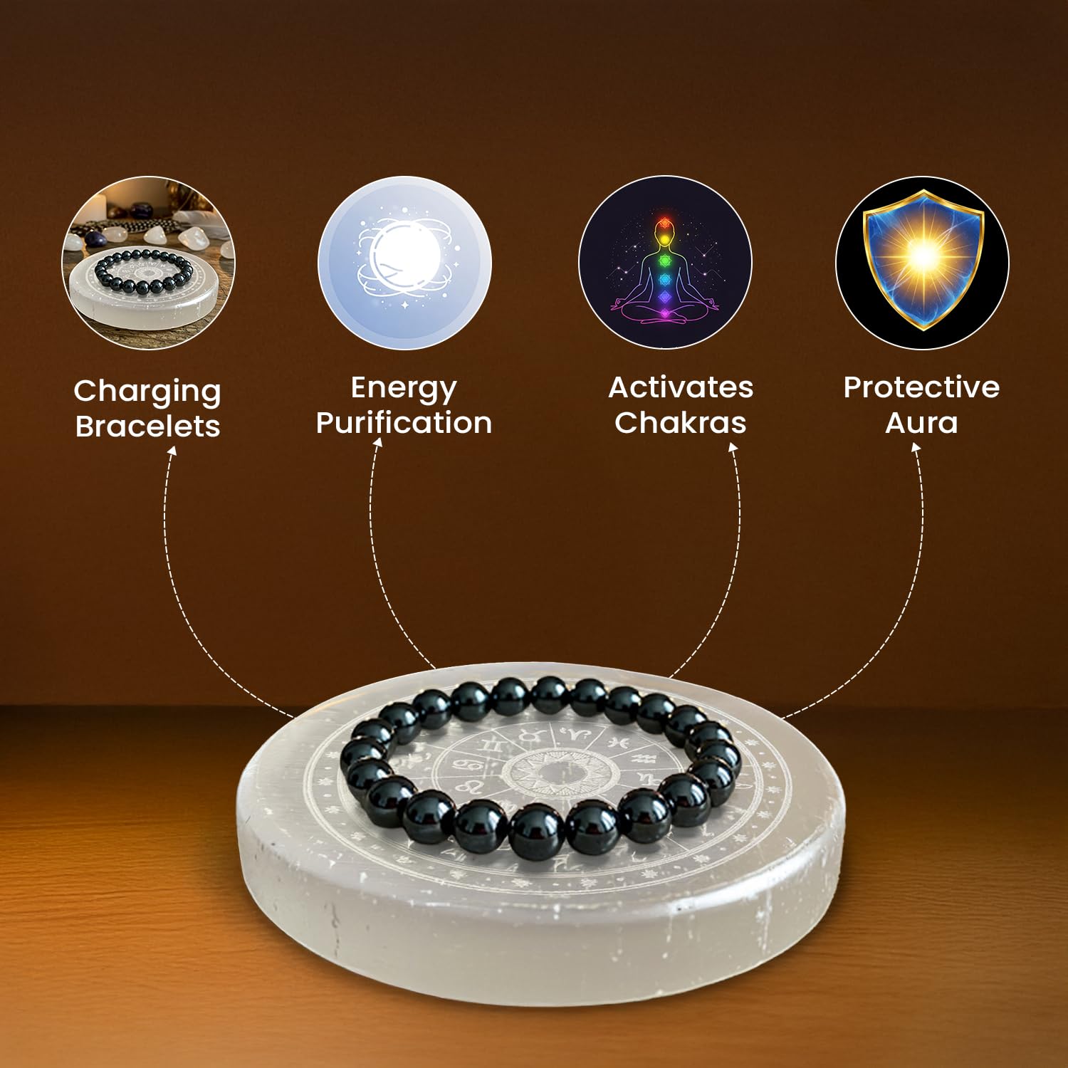 Selenite Charging Plate for Crystals - GOOD HABITSS