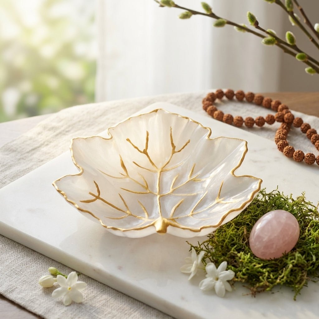 Selenite Flower Tray - GOOD HABITSS