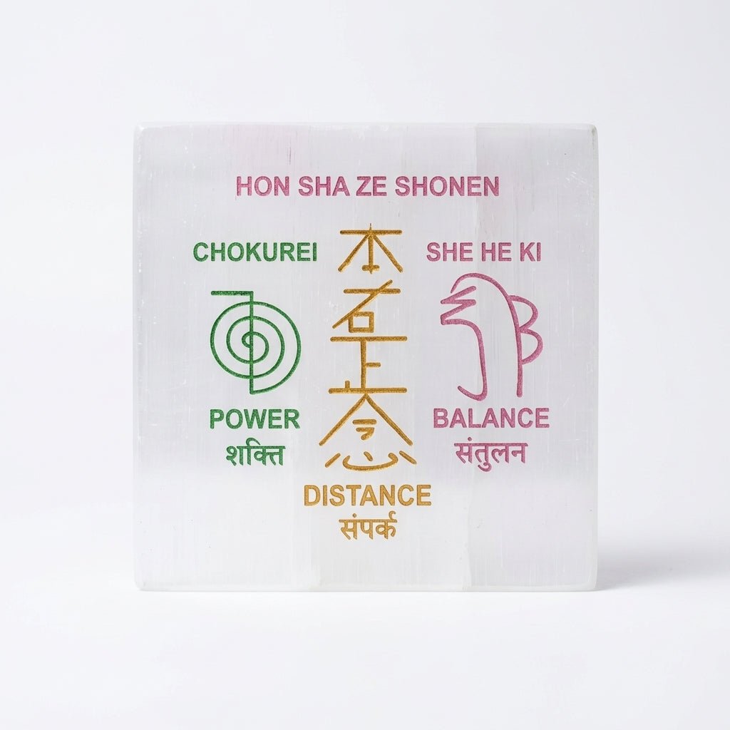 Selenite Reiki Symbol Charging Plate - GOOD HABITSS
