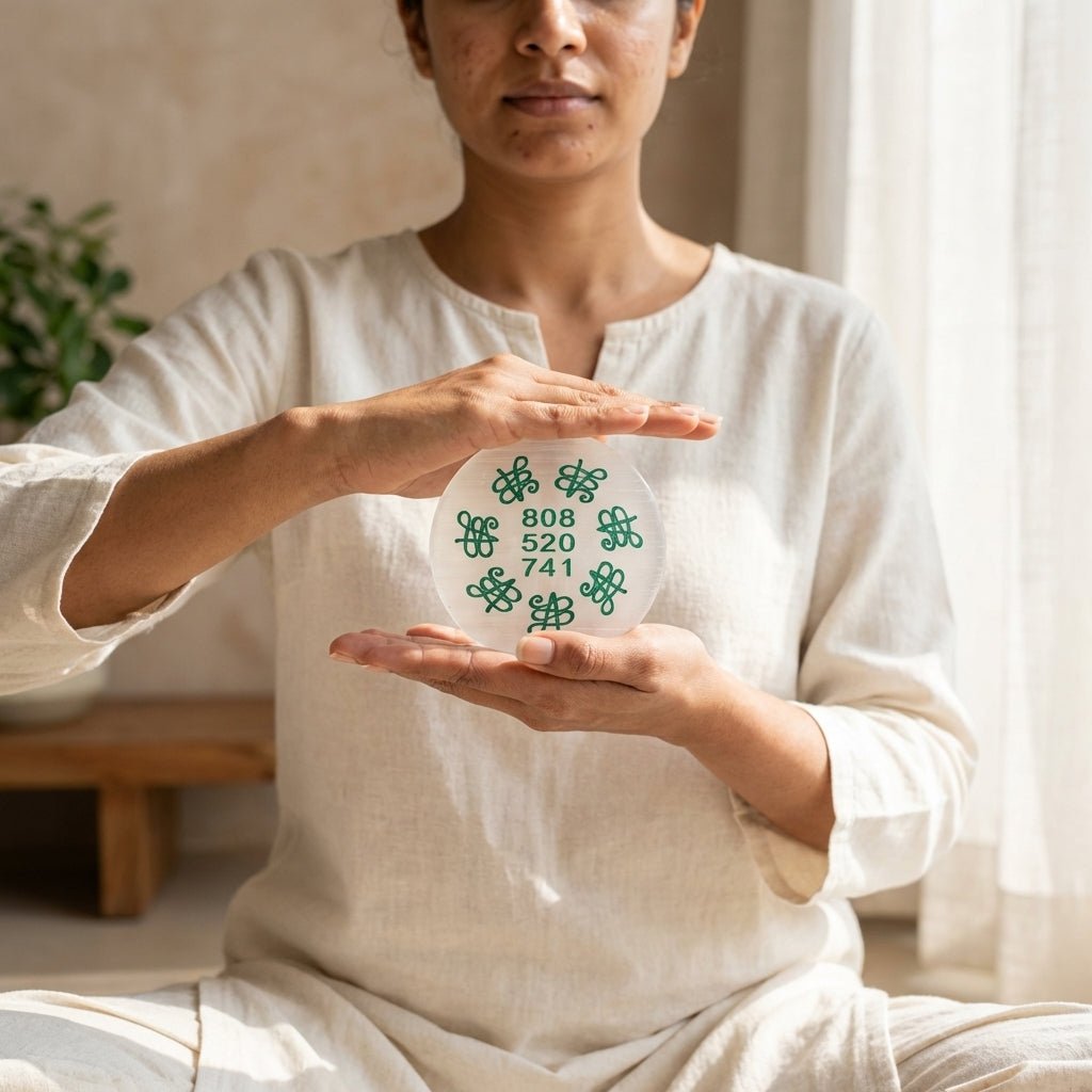 Selenite Zibu Symbol Plate - GOOD HABITSS