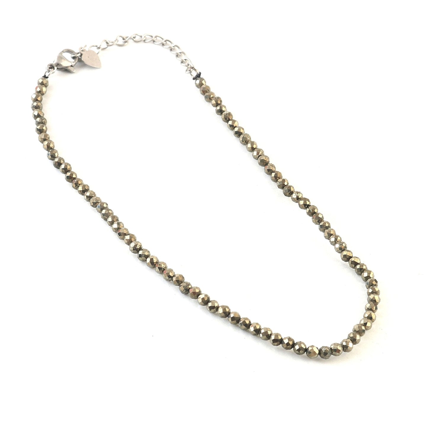 Set of 6 Natural Small Beads Stone (Anklet) – 3 mm Faceted Crystal Beads (9”) - GOOD HABITSS