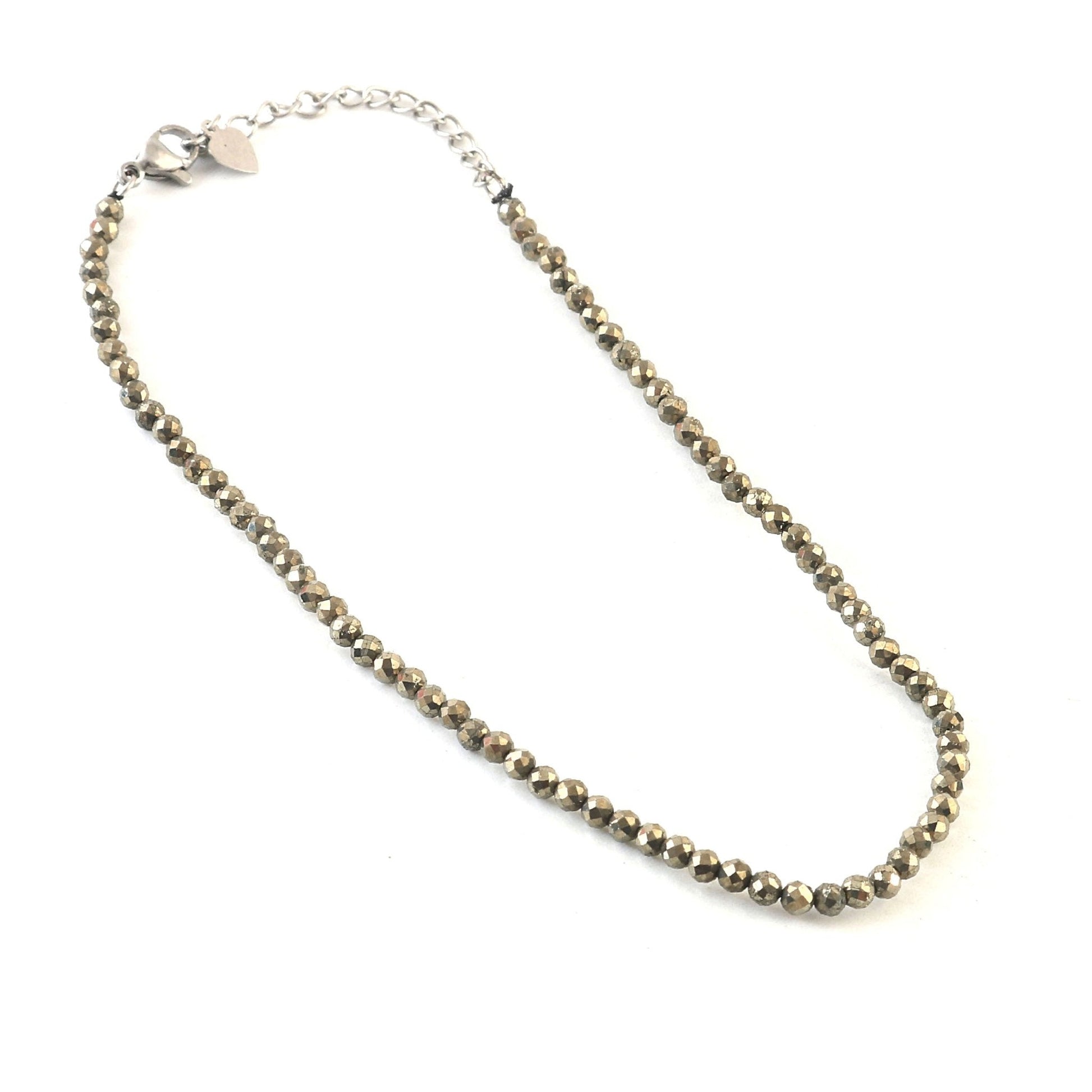 Set of 6 Natural Small Beads Stone (Anklet) – 3 mm Faceted Crystal Beads (9”) - GOOD HABITSS