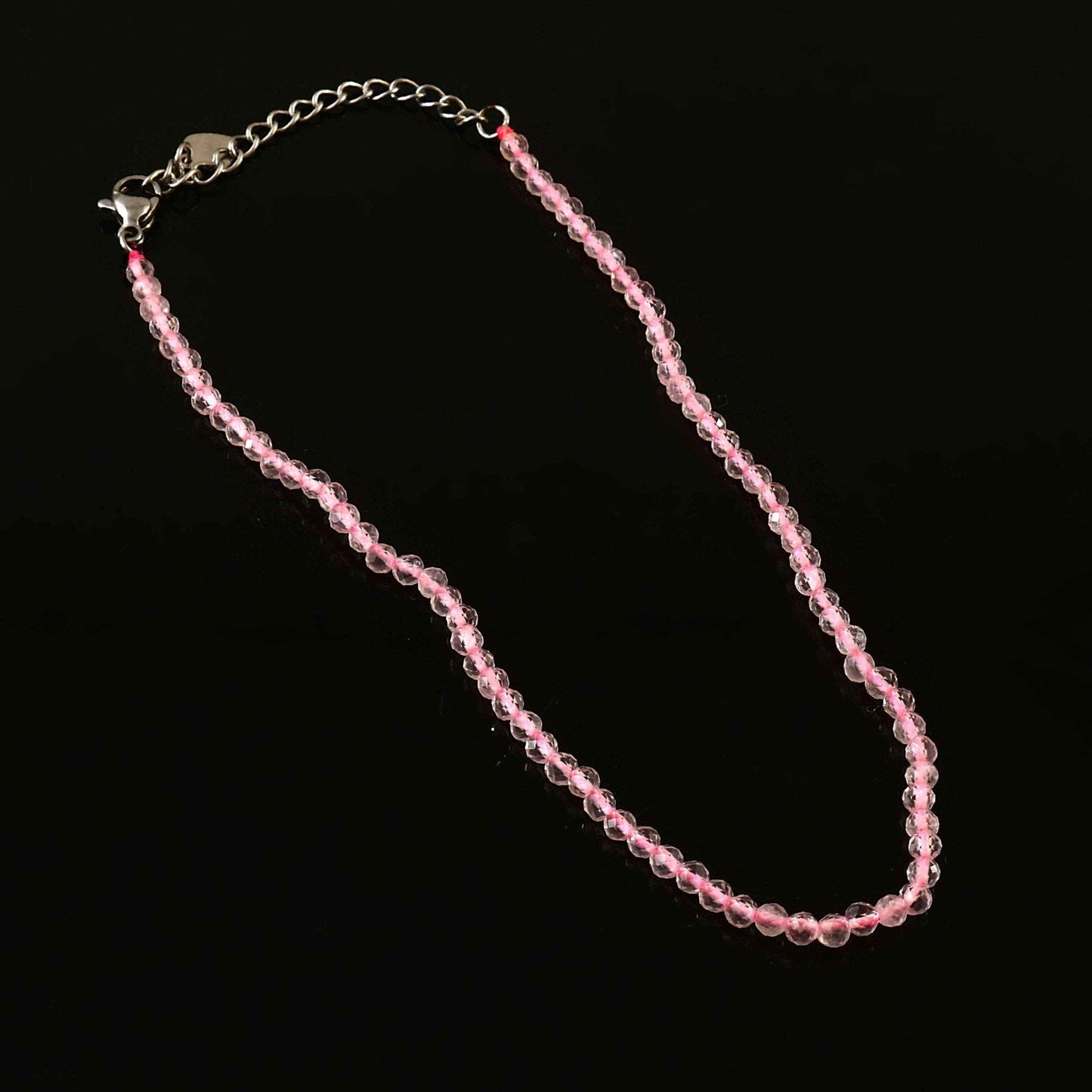 Set of 6 Natural Small Beads Stone (Anklet) – 3 mm Faceted Crystal Beads (9”) - GOOD HABITSS