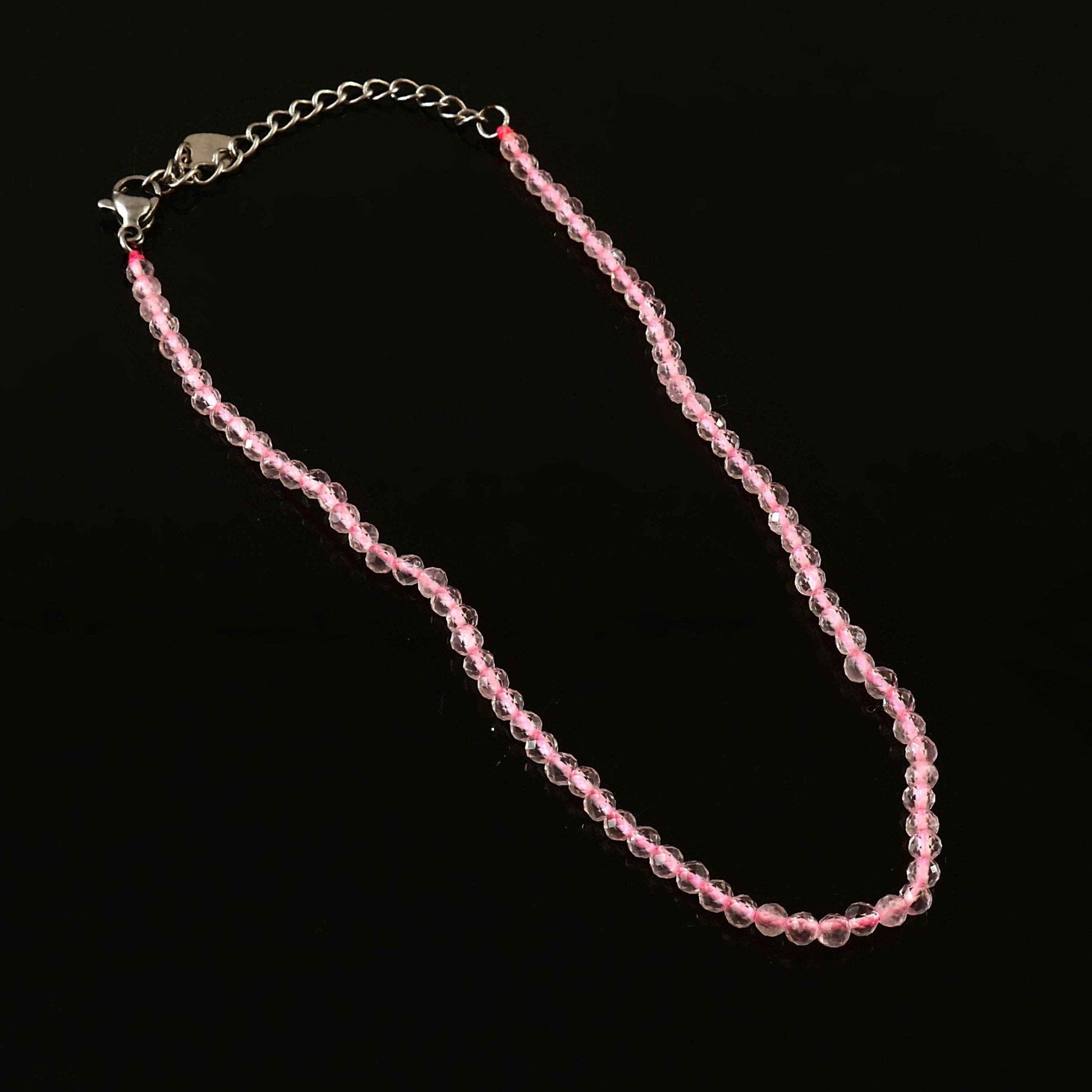 Set of 6 Natural Small Beads Stone (Anklet) – 3 mm Faceted Crystal Beads (9”) - GOOD HABITSS