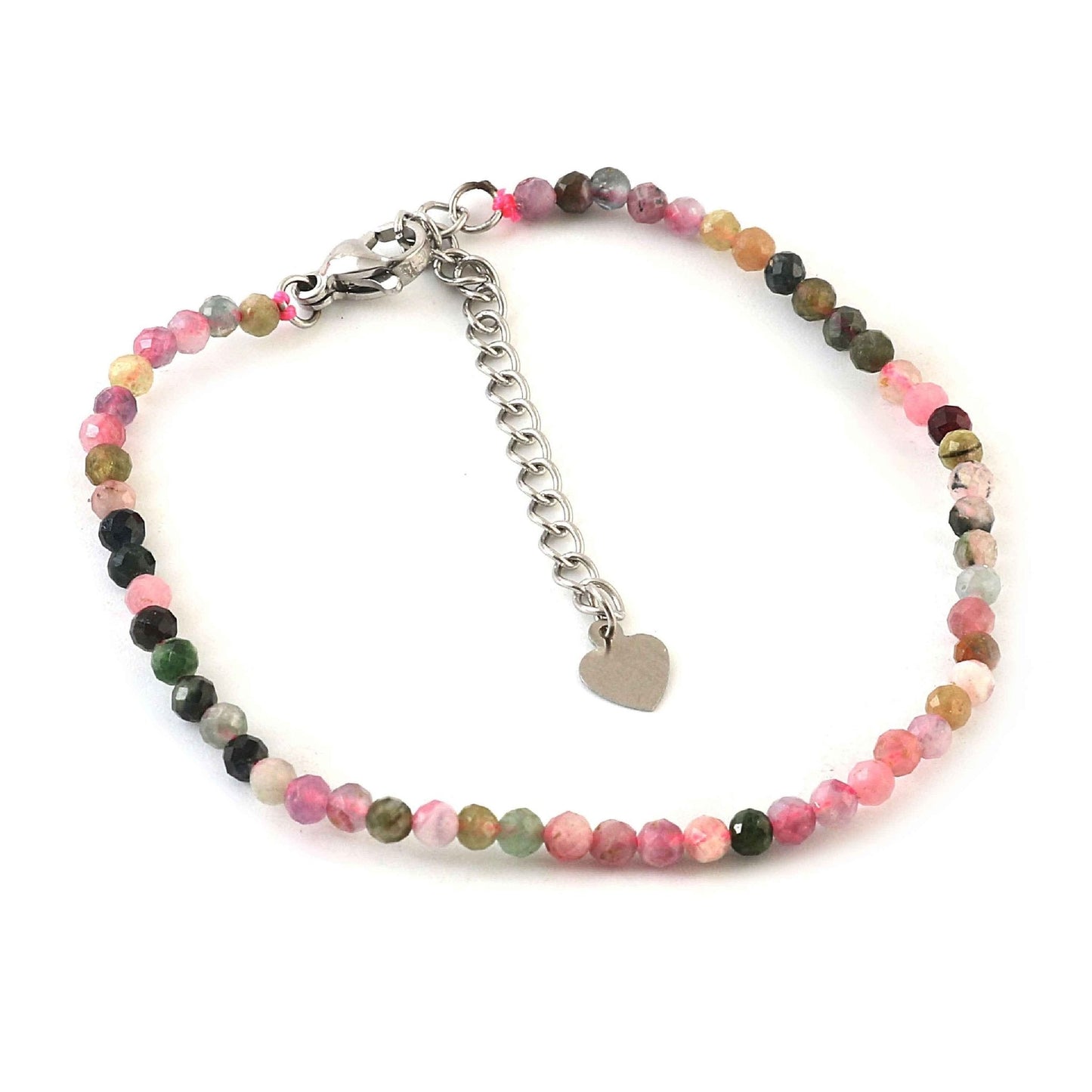 Set of 6 Natural Small Beads Stone (Bracelets) – 3 mm Faceted Crystal Beads (Amethyst, Rose Quartz, Pyrite, Lapis, Green Aventurine & Multi Tourmaline) - GOOD HABITSS