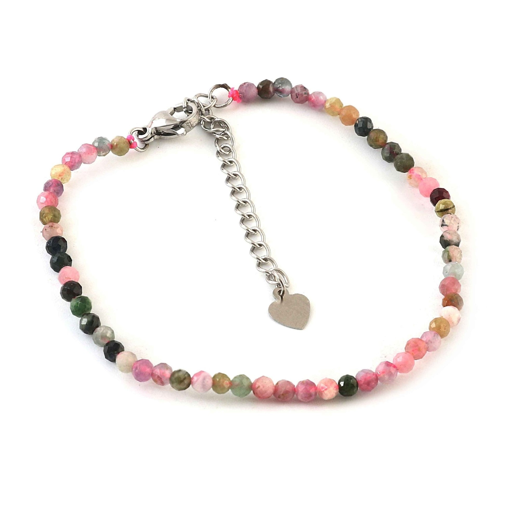 Set of 6 Natural Small Beads Stone (Bracelets) – 3 mm Faceted Crystal Beads (Amethyst, Rose Quartz, Pyrite, Lapis, Green Aventurine & Multi Tourmaline) - GOOD HABITSS