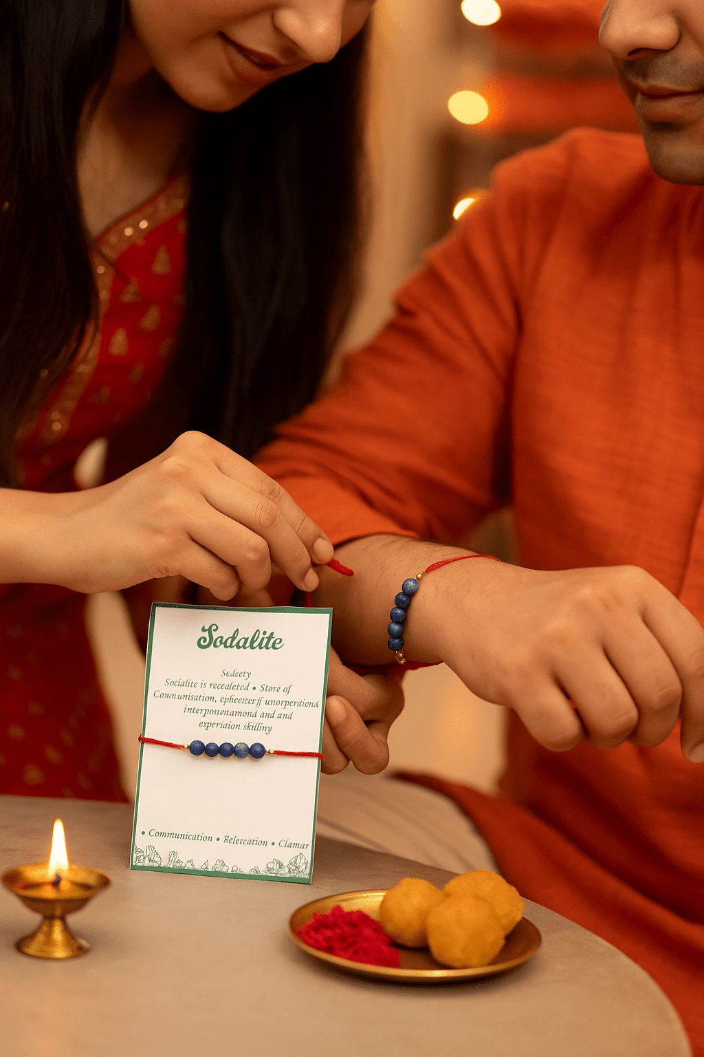 Sodalite Healing Rakhi - GOOD HABITSS