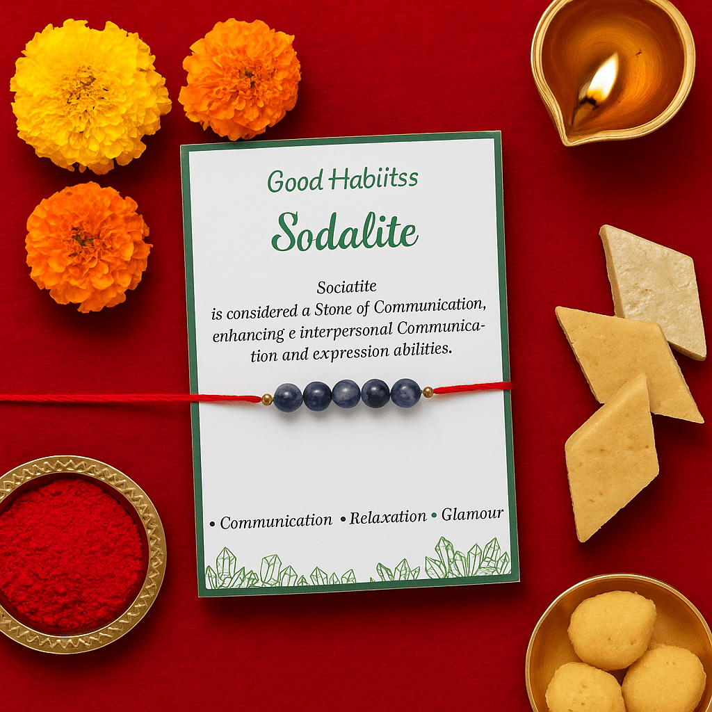 Sodalite Healing Rakhi - GOOD HABITSS