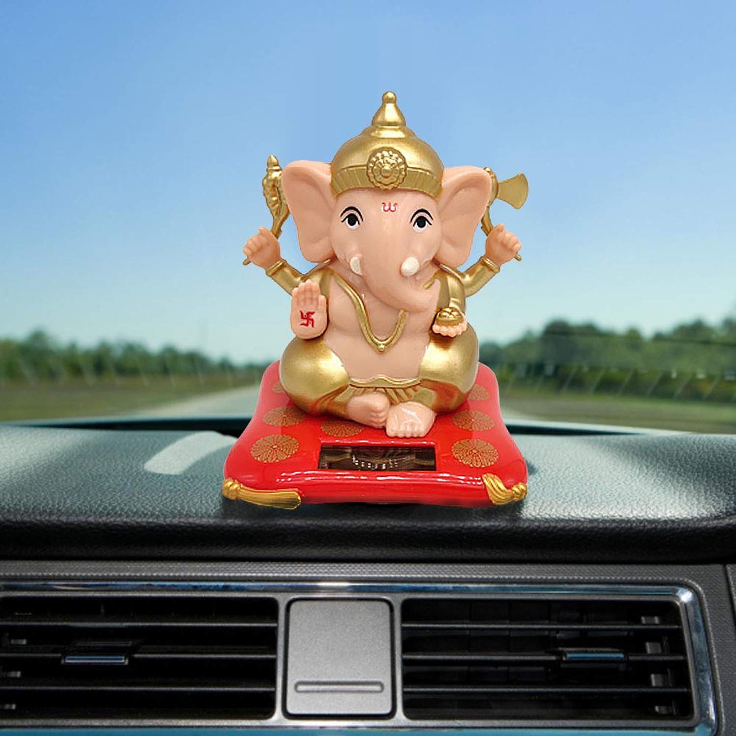 Solar dancing Ganesha Statue for Car, Home and Office - GOOD HABITSS