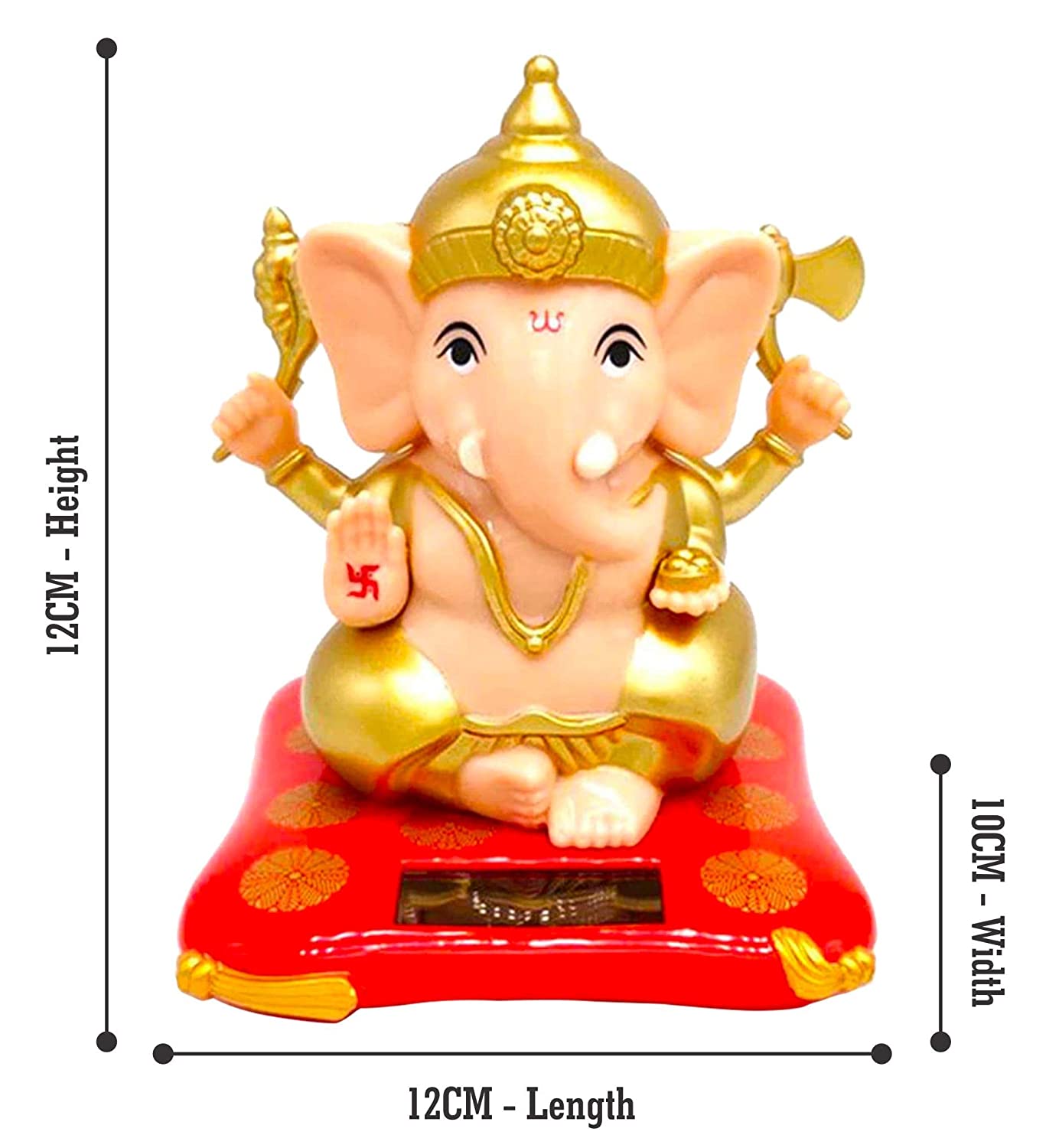 Solar dancing Ganesha Statue for Car, Home and Office - GOOD HABITSS