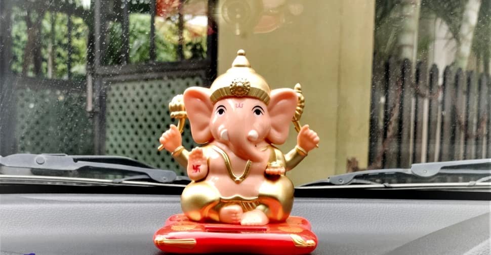 Solar Powered Lord Ganesh ji Moving Hand - GOOD HABITSS