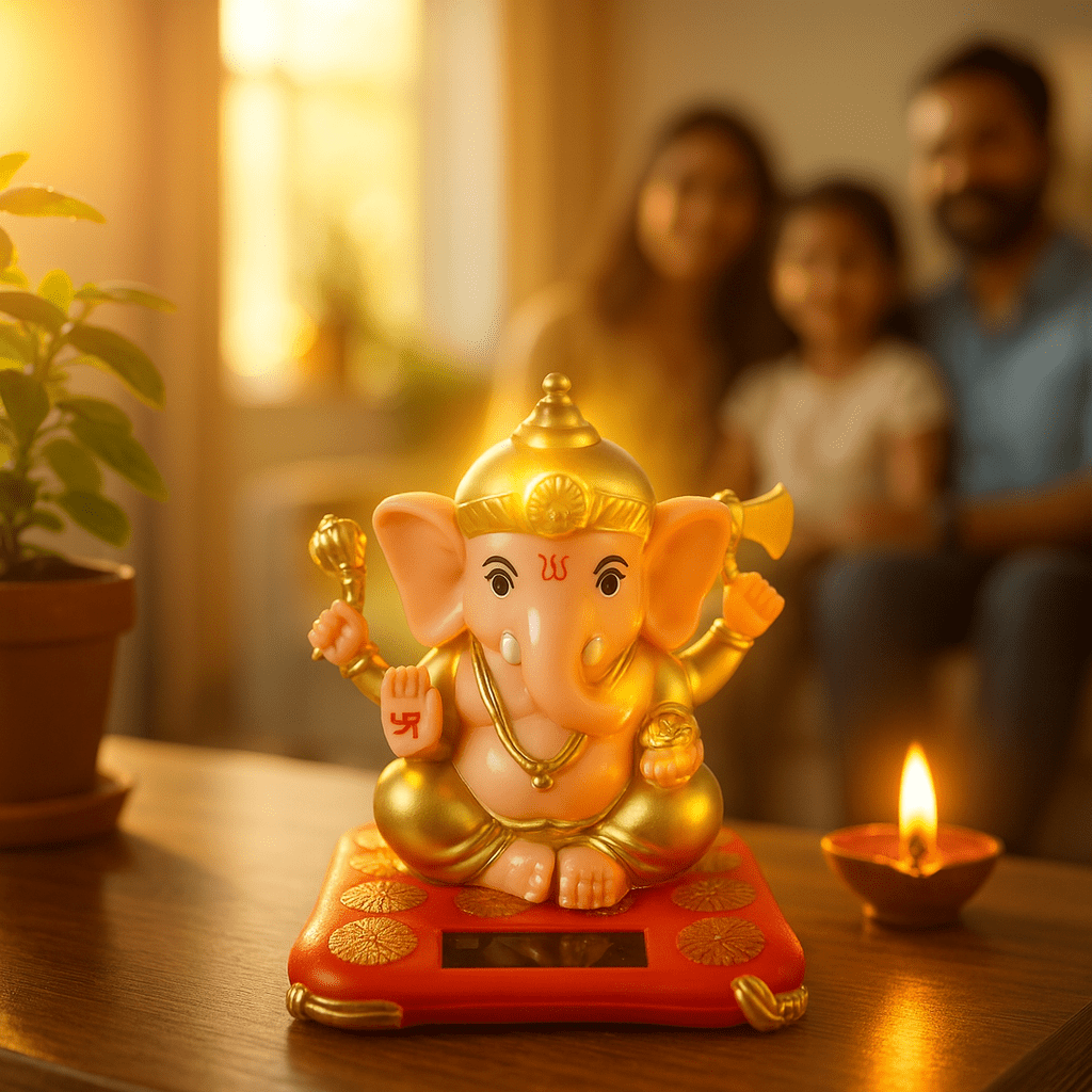 Solar Powered Lord Ganesh ji Moving Hand - GOOD HABITSS