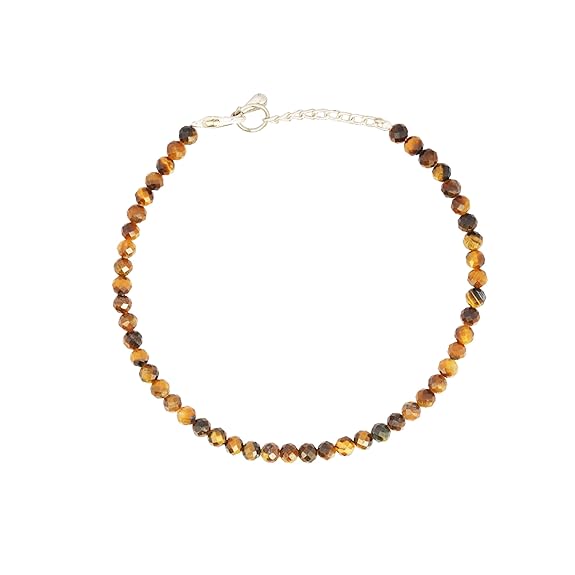 Tiger Eye Anklet - GOOD HABITSS