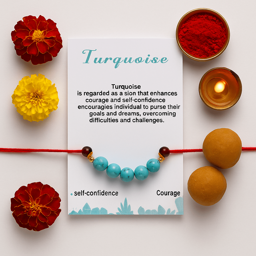 Turquoise Healing Rakhi - GOOD HABITSS